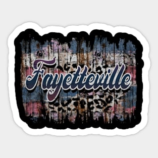 Personalized Fayetteville Name Vintage Styles Gift 70s 80s 90s Sticker